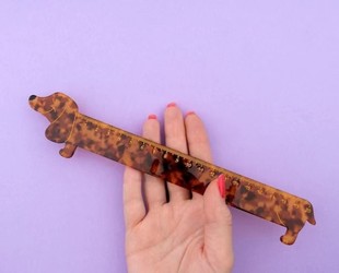 法国coucou suzette可爱趣味腊肠狗尺子卡通直尺标尺创意学生文具