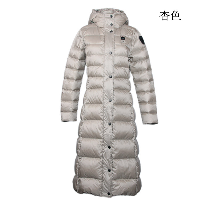 美国时尚轻奢级 轻薄中长款羽绒服女装冬季白鸭绒纯色连帽款 剪标
