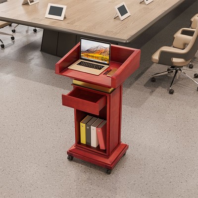 培训讲台桌站台演讲台实木发言台讲话台咨客台实木迎宾台接待台小