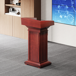 实木演讲台发言台会议室讲台桌酒店迎宾接待台烤漆可移动主席台