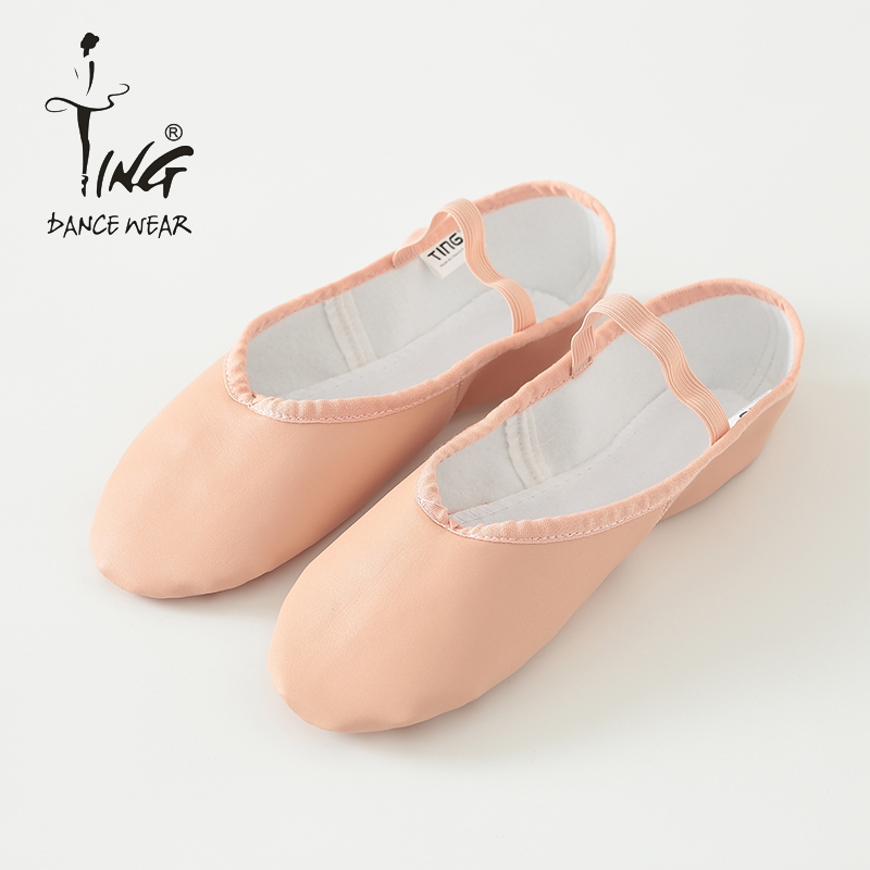TING陈婷儿童芭蕾舞皮直底跳舞鞋