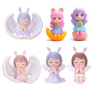 安妮宝贝烘焙蛋糕装饰天使萌萌系公主儿童生日摆件可爱卡通插件