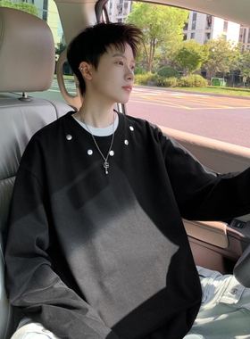 W65 高质量重磅300克长袖T恤 P34 黑色 白色 M到3XL