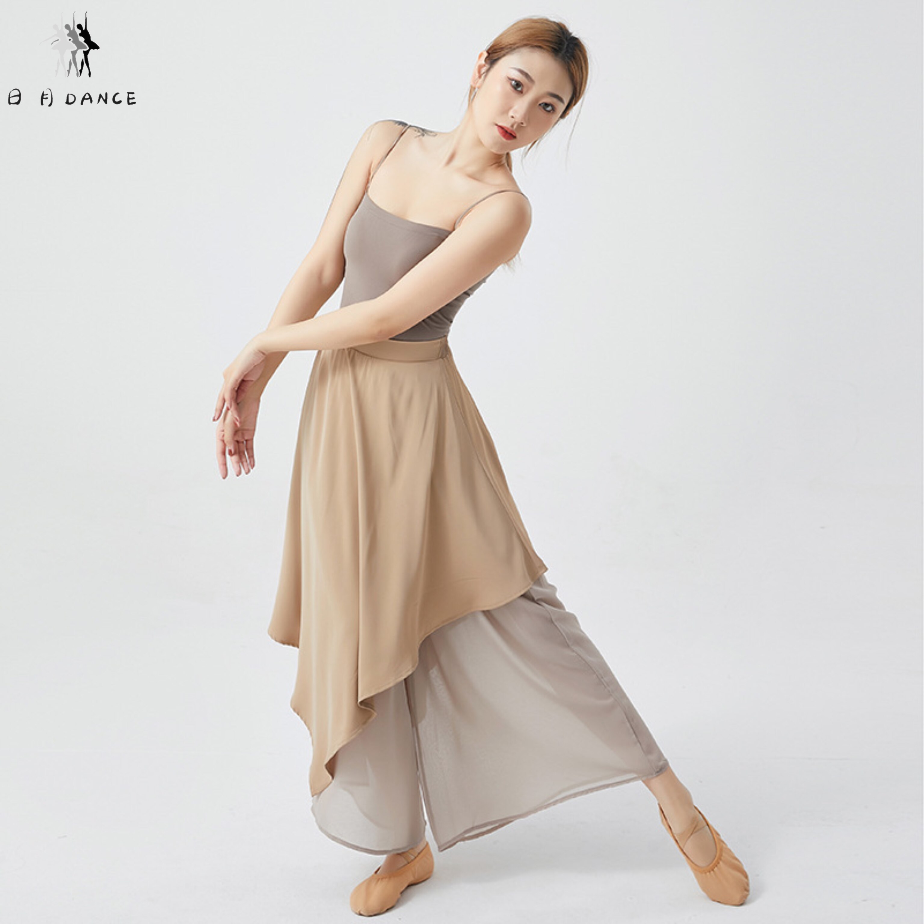 中国舞蹈裤女宽松飘逸雪纺裙裤