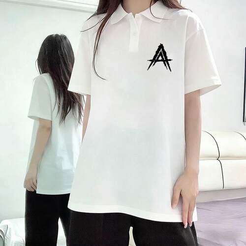夏天气质小众设计女装白色薄款Polo短袖t恤潮牌高端休闲女士上衣