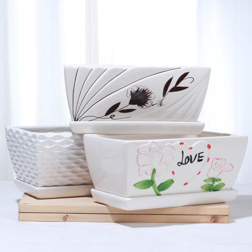 陶瓷批发简约风桌面多肉植物花盆