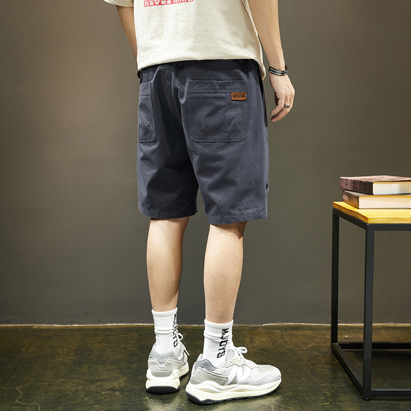 夏季薄款休闲短款男潮牌宽松大码五分中裤马裤日系潮流工装运动裤