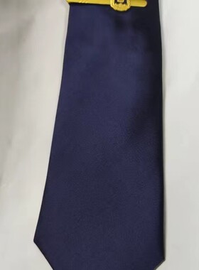 正品深蓝色领带领夹 藏青色领带
