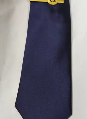 正品深蓝色领带领夹 藏青色领带