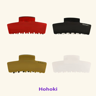 HOHOKI原创拉吉经典方盒醋酸发夹百搭大号鲨鱼夹发饰