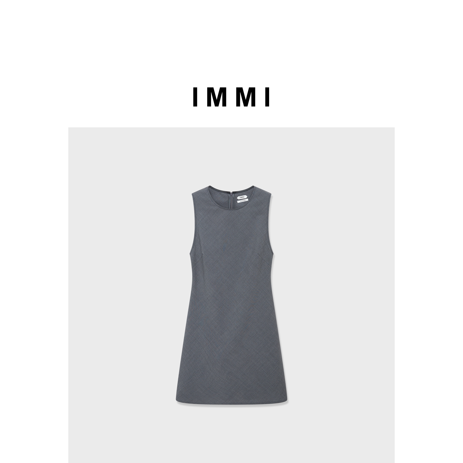【IMMI】25早秋新品精纺羊毛斜裁背心连衣裙MWEFWWDS0262X