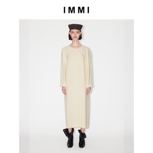 肌理醋酸长袖 25早秋新品 连衣裙MWEFWWDS0304X IMMI