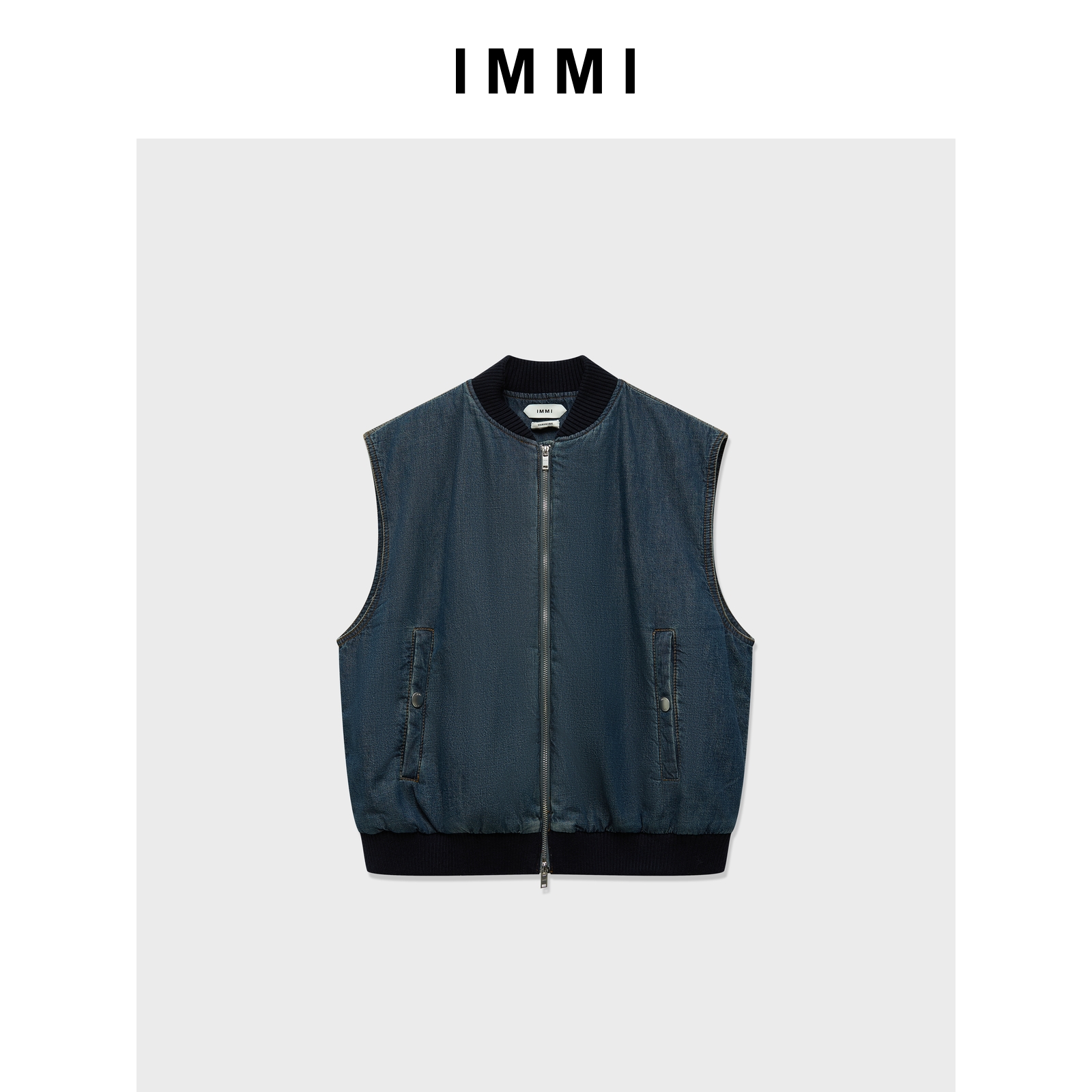 【IMMI】25秋冬新品薄牛仔绗棉马甲MWEFWDVT0788X