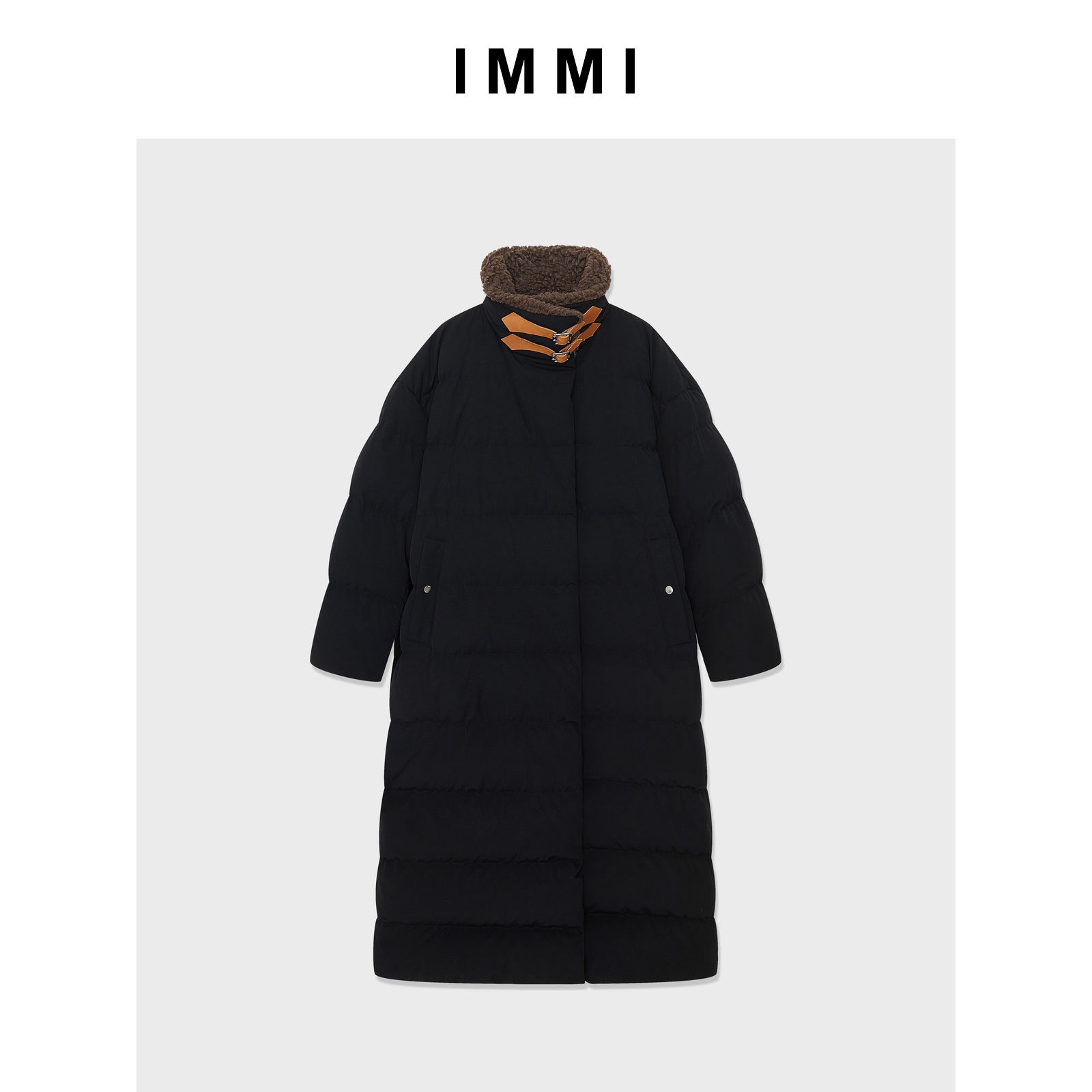 【IMMI】25秋冬新品双排扣高领布面羽绒长外套MWEFWFCO0828X
