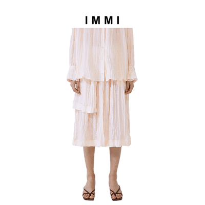 设计师品牌IMMI限定顺纡绉半裙