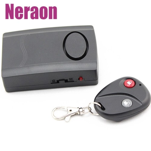 黑色带遥控防盗报警器免安装防剪线单车电动车可用 高分贝 高灵敏