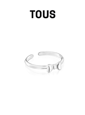 【新品】TOUS/桃丝熊TOUS RIBBON系列925银戒指情侣设计感