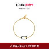 2026新品 TOUS桃丝熊CAMILLE系列925银环形彩色宝石镂空熊手链
