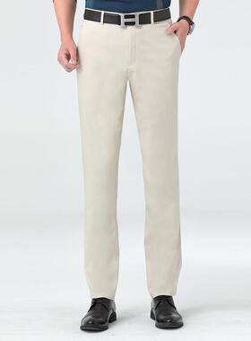 百春夏季中年男士25-1-KA商务搭裤直中老子年宽松男裤筒休闲西裤