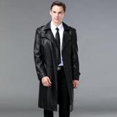 羊皮皮海宁衣暖910 皮衣中年商务加保绒皮风衣绵款 C外 长款 新男士