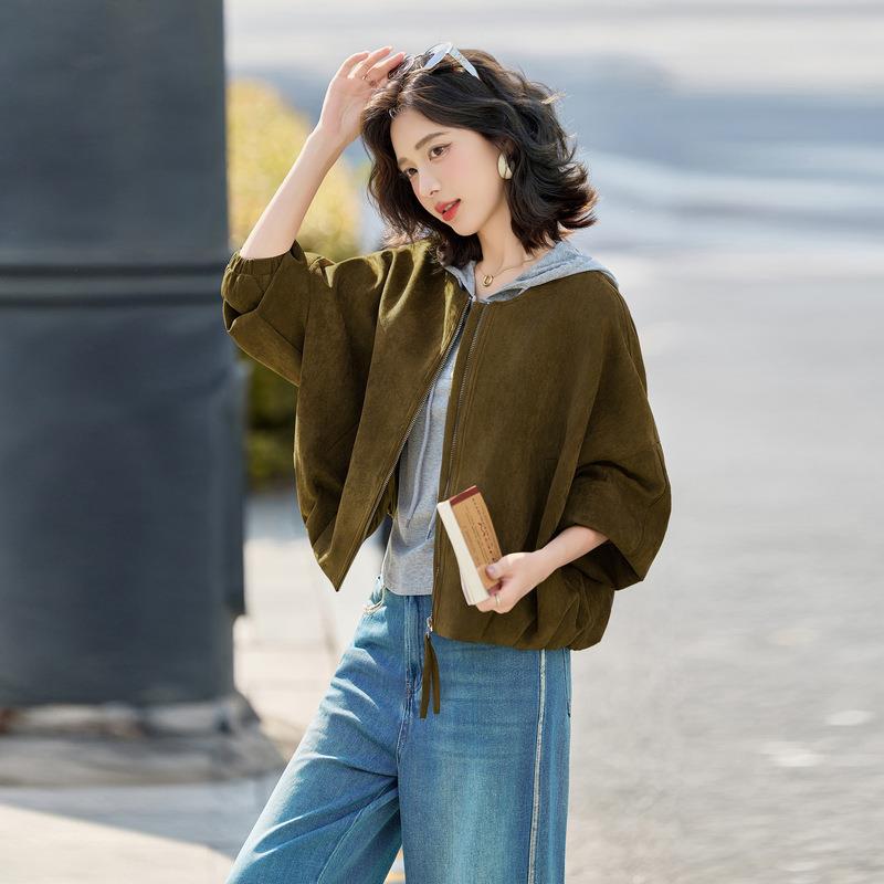 025秋季女装新时尚短款女士减龄品2质感连帽夹克外GT8092-0款G套