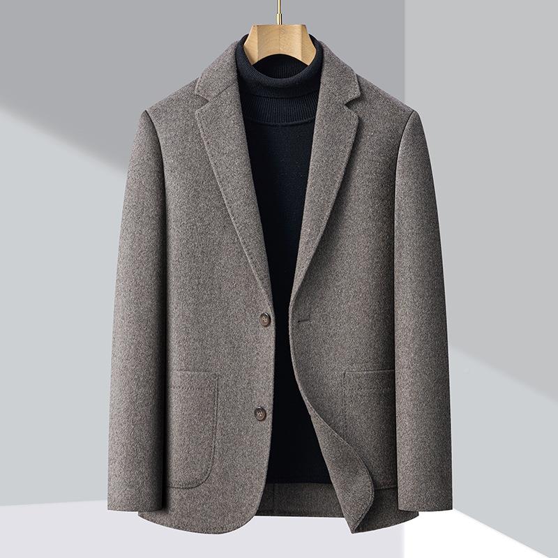 西商2025冬季双面呢羊绒大衣男装务休闲高级感毛呢子Y6802-J脱内