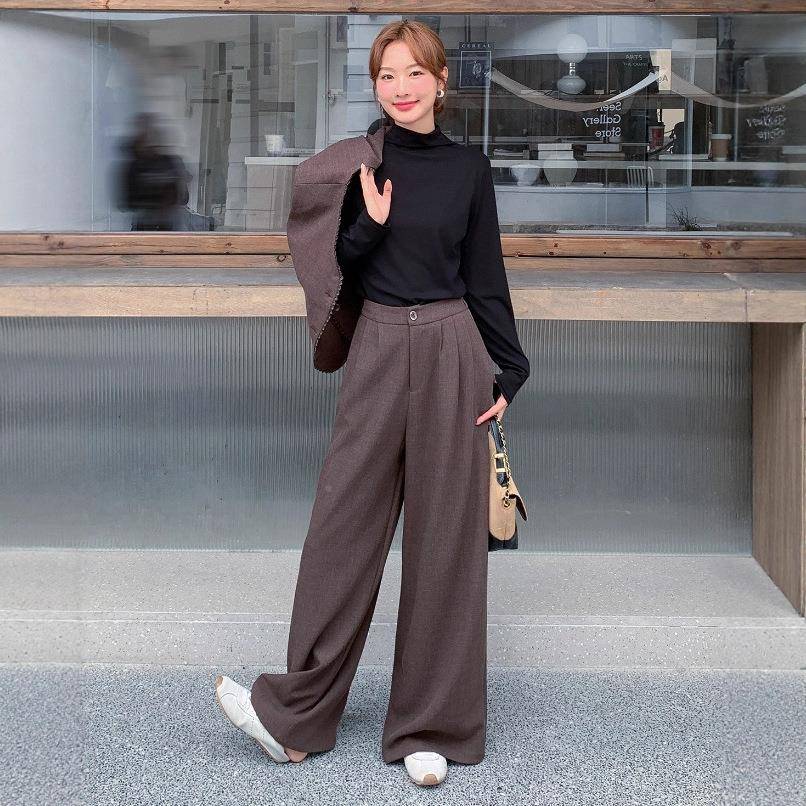 高级气感咖色老钱风花边马甲套装女腿025年早秋质显C075-835瘦2阔