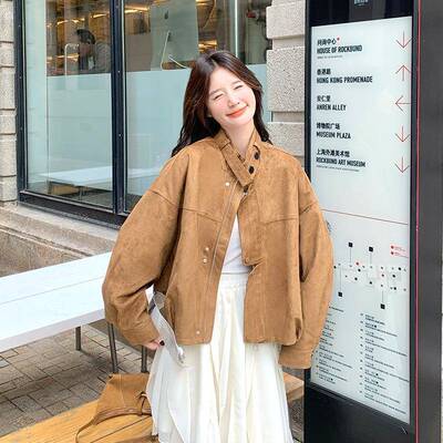 咖复古2休闲子大码短色外套女205秋季韩c186-861系小个气质时尚立