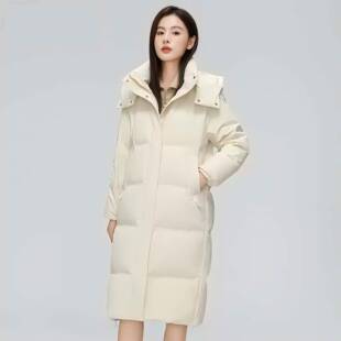 正品羽绒服女长款过季膝245-202460中25冬新款连帽时尚加厚保暖鸭