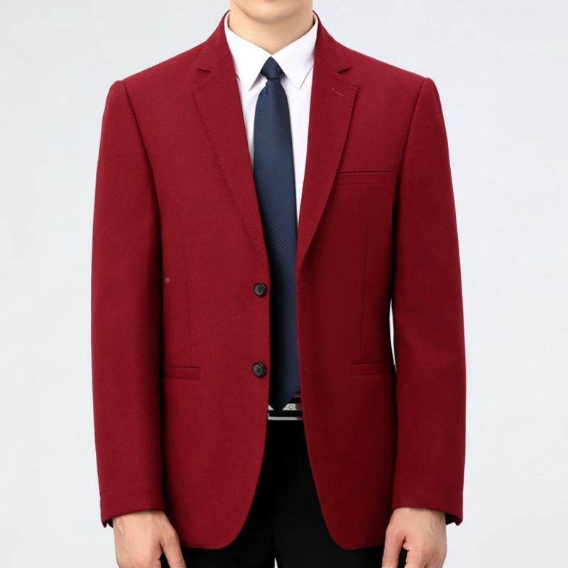 红色婚毛宴西男单件上衣本年商务A224宽命松休闲大码中装年羊西服