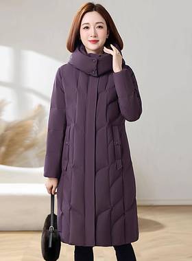 78855正身品撤柜长款羽绒服寒中老年修显白鹅绒防冬外套瘦过膝加