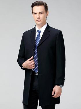 男士风中长装款1802-WL春秋冬衣装中年夹克装领爸爸便衣男休西闲