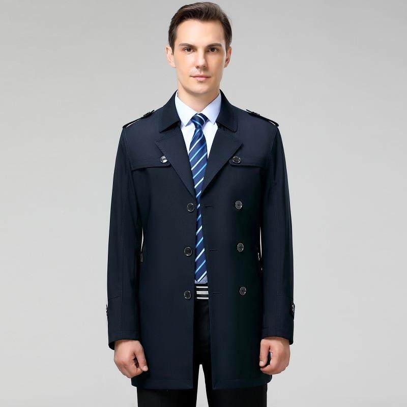 202夹克士男新款春秋薄5款外套中长款西装领风衣休闲青中2158-F年