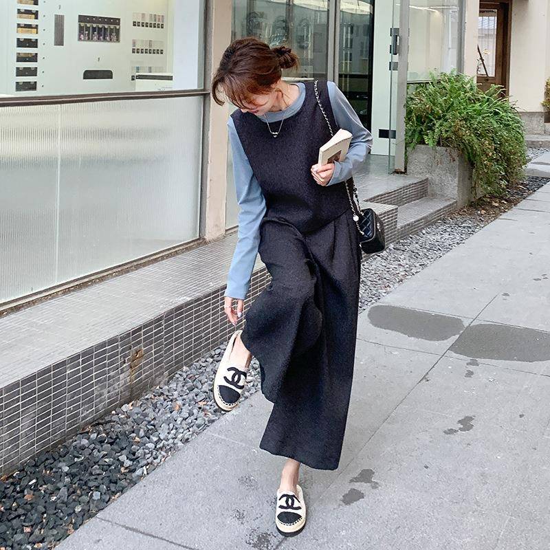 马甲套装女秋20秋2季5新款小个子高级感韩C010-255系裤子早减龄一