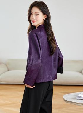 2025季新秋款新中式压国风单排扣立领高级两面穿外感套SPSP6082-0