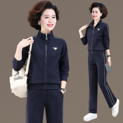 运动服套装秋卫季新款96544526女装高感衣洋级气减龄套装小子个两