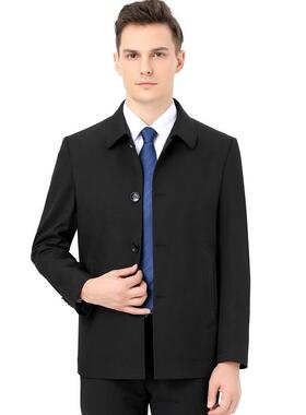 2老023春秋中年男士茄克宽松外务套薄2129-NN商休闲款大码爸爸装