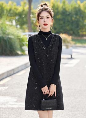 2025春季LT9736-0新款洋气减龄亮打L底连衫背片心裙两件套时尚衣