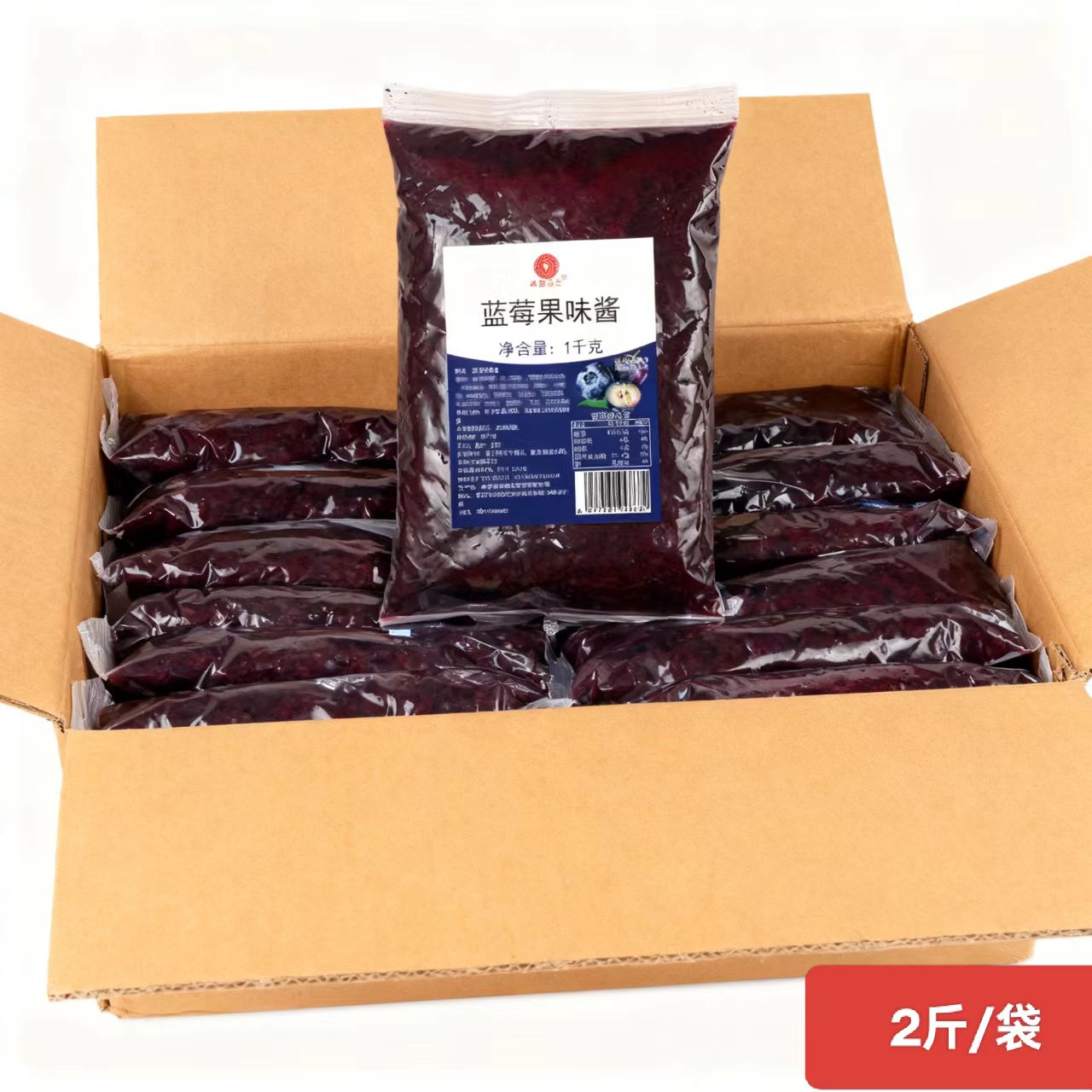 蓝莓果味酱商用整箱批发