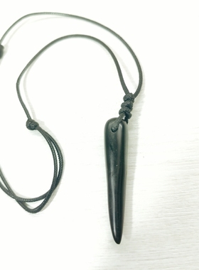 牛角尖挂坠简约手工吊坠项链简约个性文艺清新森系男女情侣刻字