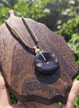 羊角大平安扣吊坠编织绳毛衣项链定制中国风吉祥新年生日节日礼物