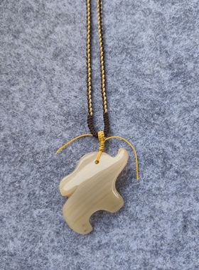 天然牦牛角小象挂饰项链简约吉祥萌系随身挂件diy饰品文玩挂坠链