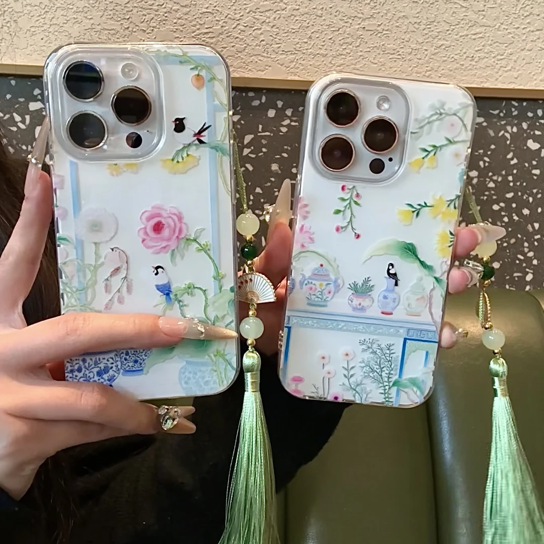 中国风满园春色苹果16手机壳