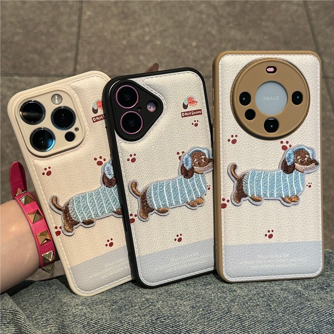 秋冬新款磁吸腊肠狗手机壳