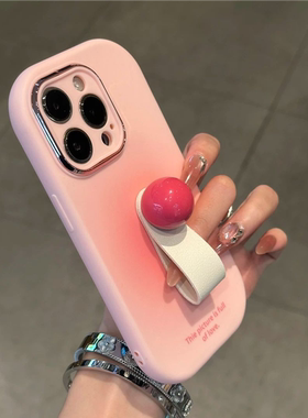 适用iPhone17/16/15/14promax粉渐变晕染指环手机壳小米15/14华为pura80/70新款vivos30/20ins风Reno14全包软