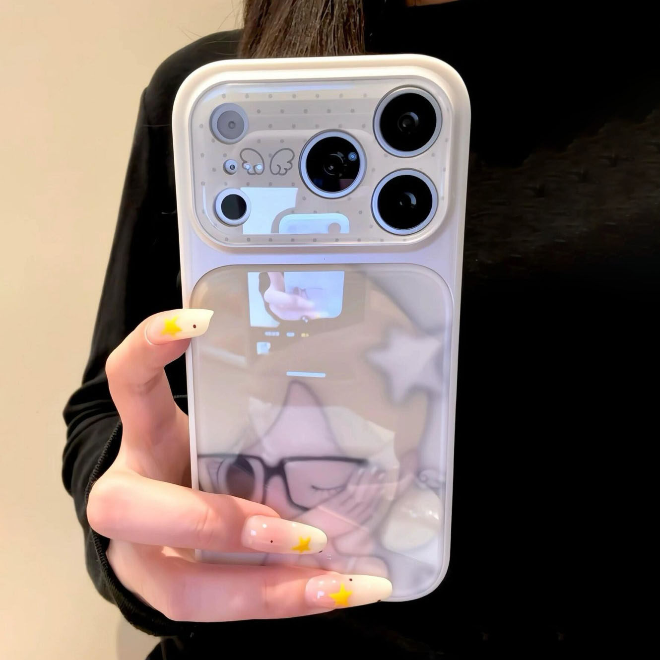 韩系ins古早黄头发少女适用iphone17promax大视窗手机壳16pro巨好看15plus可爱卡通14/13高颜值少女风保护套