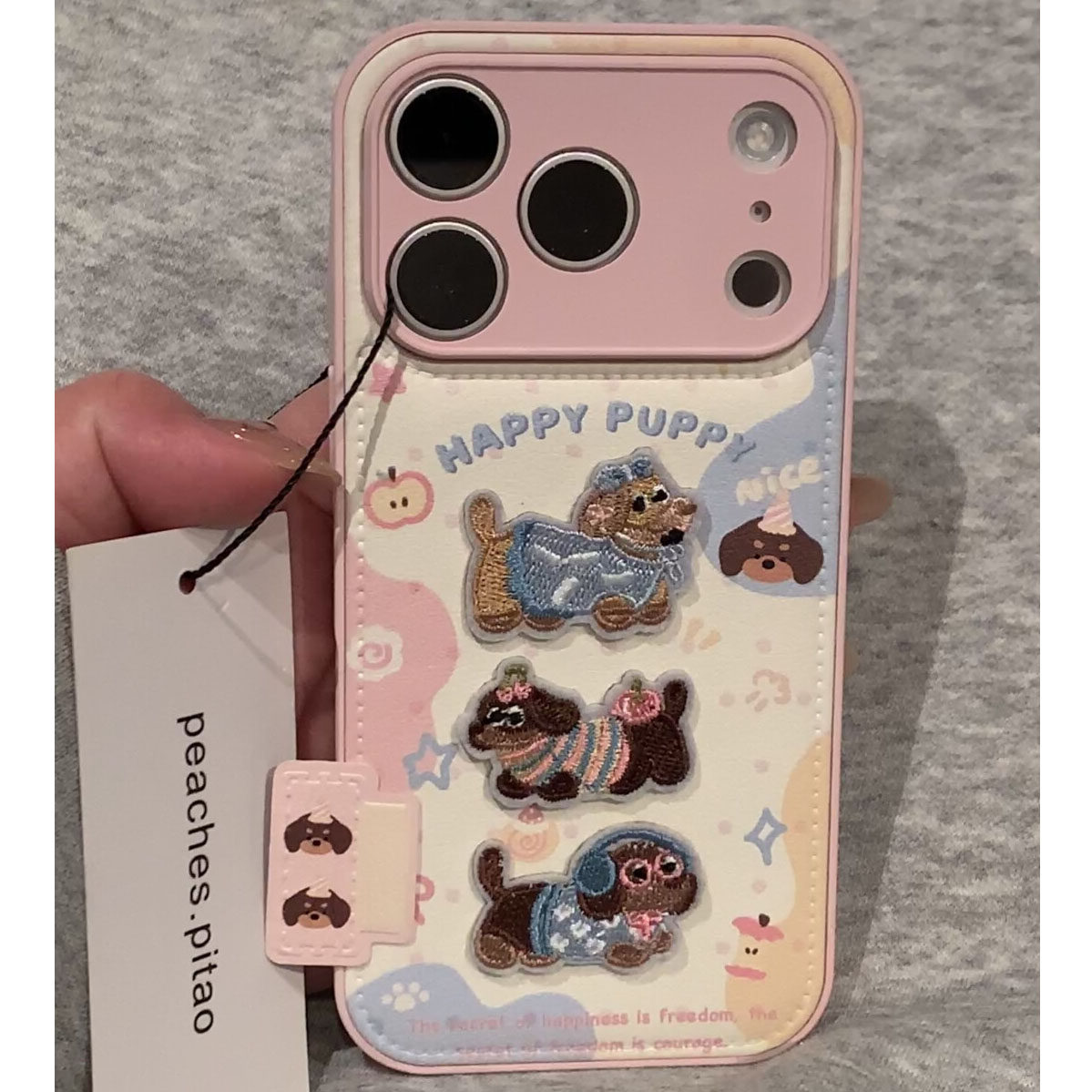 苹果17/16可爱腊肠狗情侣手机壳