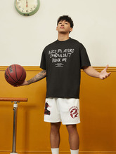 美式 篮球运动速干短袖 男款 健身标语印花训练投篮服T恤半袖 BOK新款