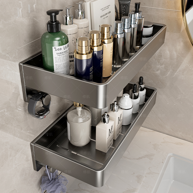 浴室卫生间置物架免打孔小尺寸20cm25长宽35厕所洗漱台收纳架酒店