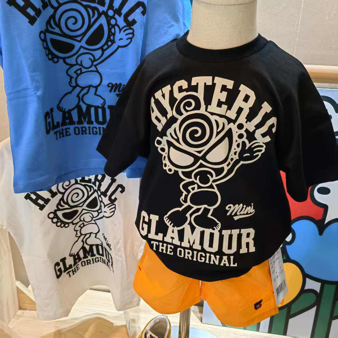 夏季新款日系潮牌男童全棉短袖男宝奶嘴百搭上衣卡通圆领半袖T恤